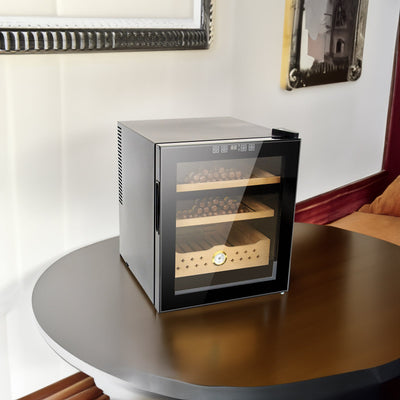 50L Electric Humidor, 300 Count Capacity Cigar Humidor Humidifier with Constant Temperature Controller