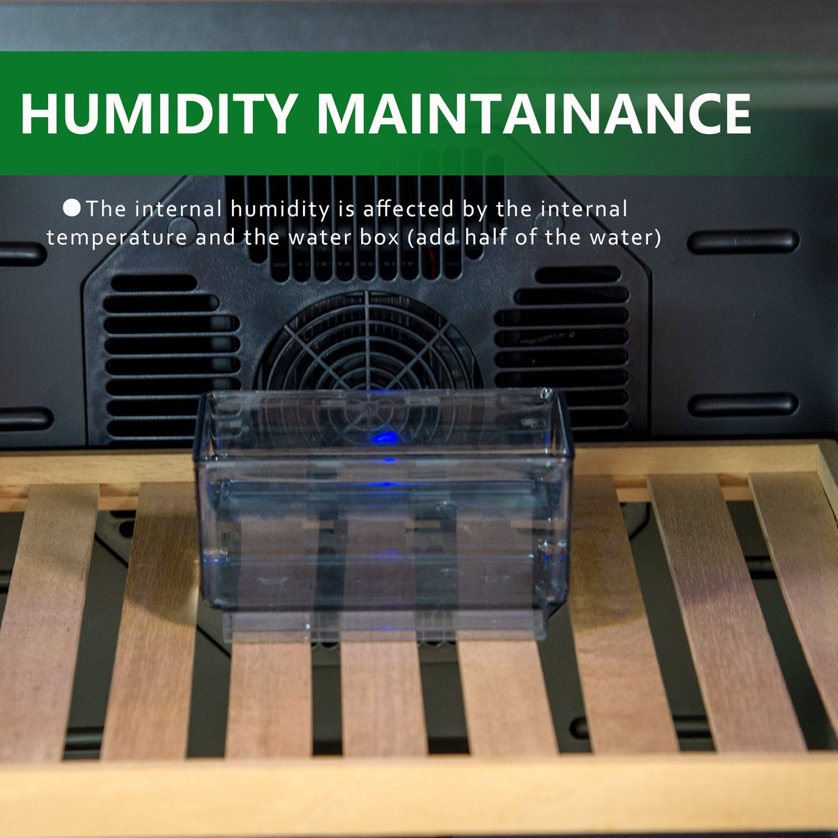 50L Electric Humidor, 300 Count Capacity Cigar Humidor Humidifier with Constant Temperature Controller