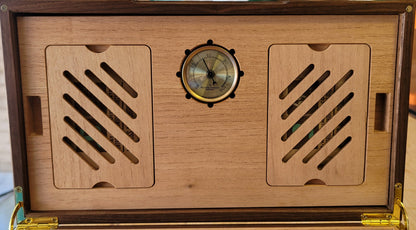 Cigar Humidor - Zebrawood with Spanish Cedar Lining - 80 Capacity