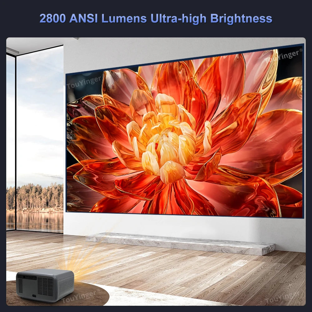 Q12W Pro 2800ANSI Full HD 4K Dual Screen Wifi Bluetooth Smart Home Theater Projector