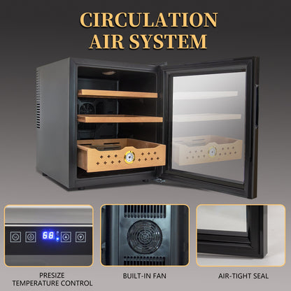 50L Electric Humidor, 300 Count Capacity Cigar Humidor Humidifier with Constant Temperature Controller