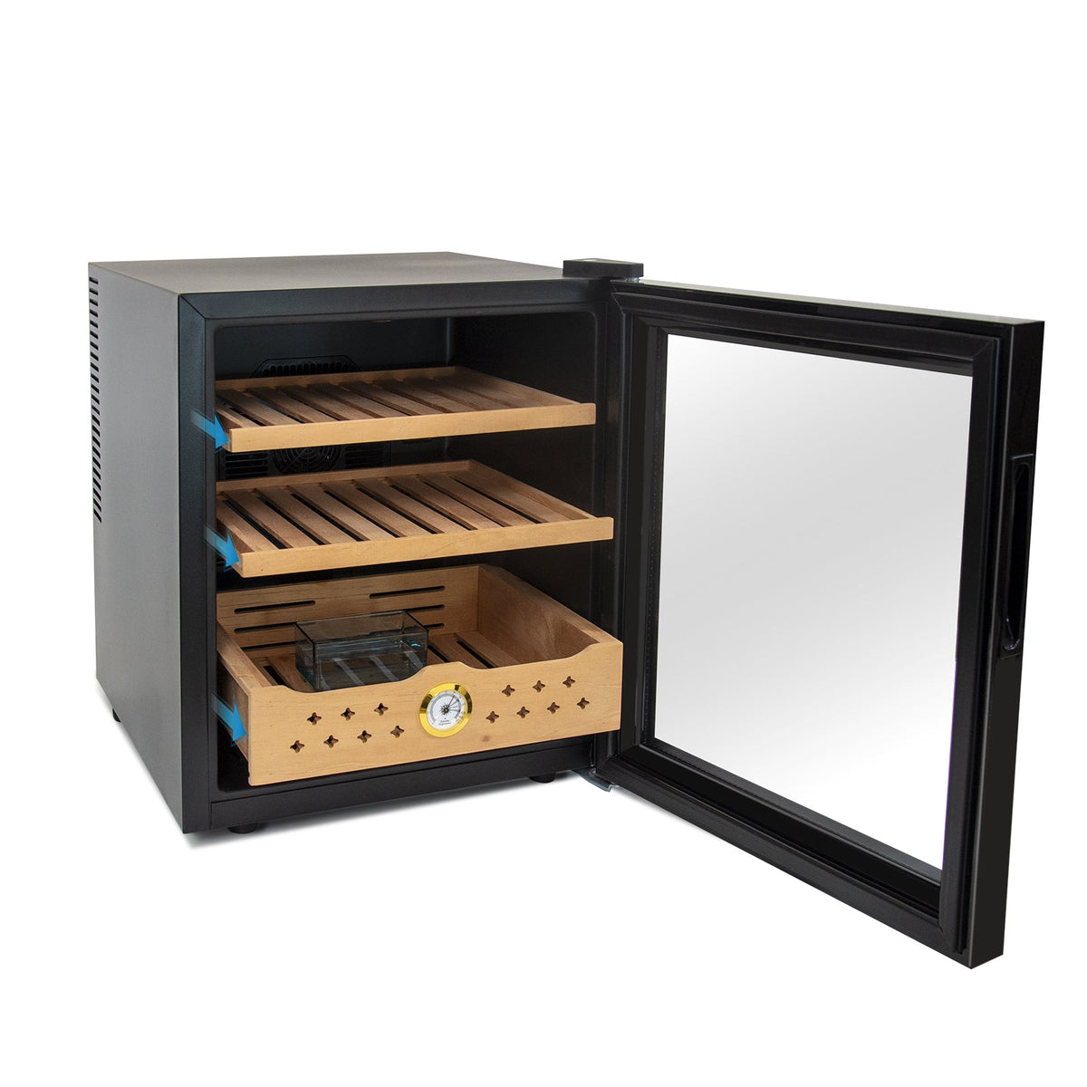 50L Electric Humidor, 300 Count Capacity Cigar Humidor Humidifier with Constant Temperature Controller