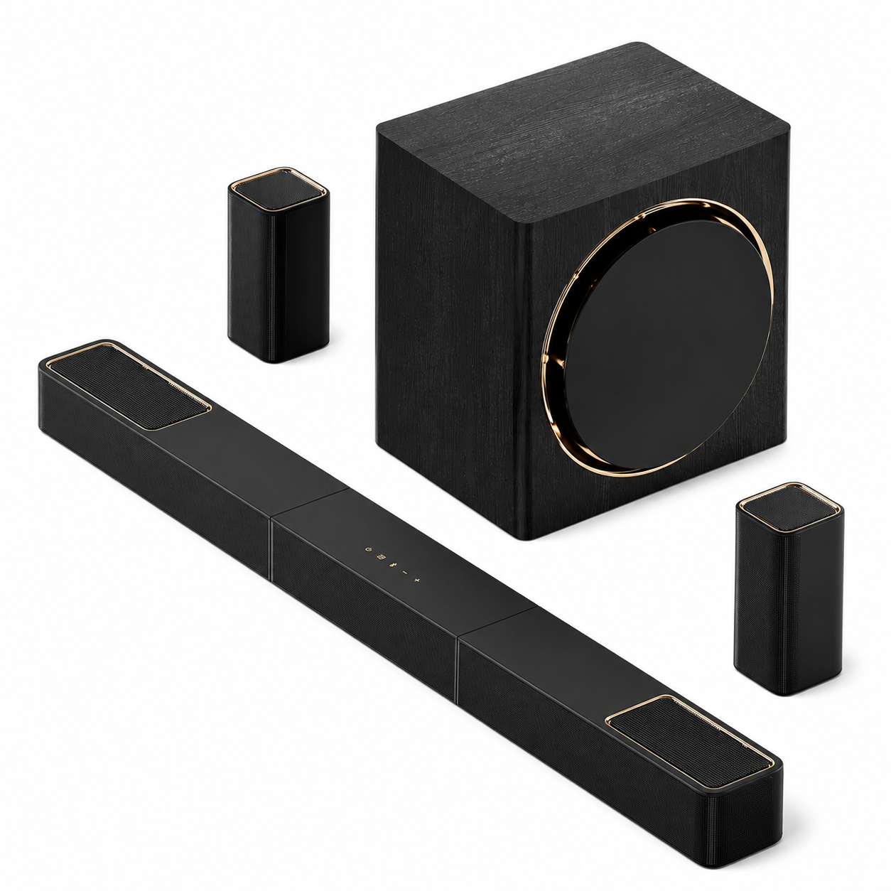 7.1.4Ch Sound Bar with Dolby Atmos, Surround Sound System for TV with 2 Surround Speakers, Sound Bar for Smart TV, Soundbar with Subwoofer for Home Theater, BT 5.4, HDMI Earc, Skywave Series