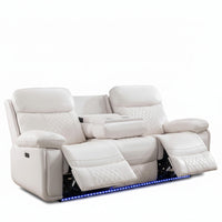 Home Theater Seating Built for Ultimate Relaxation, Power Reclining, LED Lighting, USB Charging Ports