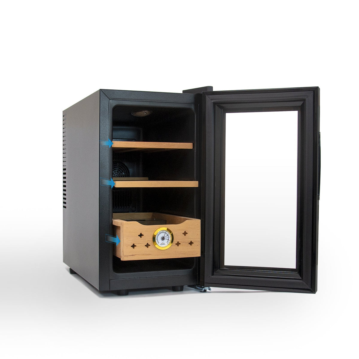 25L Electric Humidor, 150 Count Capacity Cigar Humidor Humidifier with Constant Temperature Controller, Cigar Humidor Box