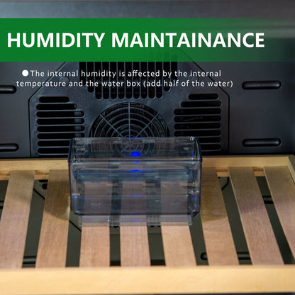 25L Electric Humidor, 150 Count Capacity Cigar Humidor Humidifier with Constant Temperature Controller, Cigar Humidor Box